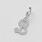 TaleClasp Elegant Script Letter B Silver Tone Initial Charm - image 3
