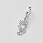 TaleClasp Elegant Script Letter G Silver Tone Initial Charm - image 3