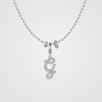TaleClasp Elegant Script Letter G Silver Tone Initial Charm - image 4