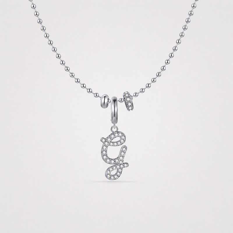 TaleClasp Elegant Script Letter G Silver Tone Initial Charm - image 4