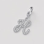 TaleClasp Elegant Script Letter H Silver Tone Initial Charm - image 3