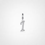 TaleClasp Elegant Script Letter I Silver Tone Initial Charm - Silver - image 0