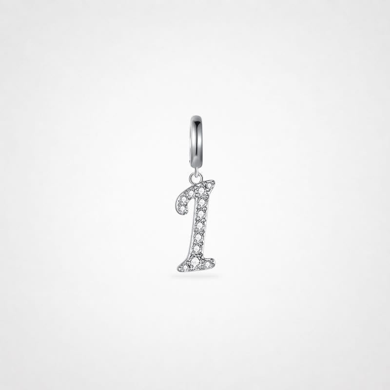 TaleClasp Elegant Script Letter I Silver Tone Initial Charm - Silver - image 0