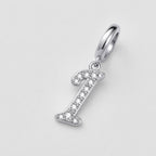 TaleClasp Elegant Script Letter I Silver Tone Initial Charm - image 3