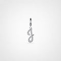 TaleClasp Elegant Script Letter J Silver Tone Initial Charm - Silver - image 0