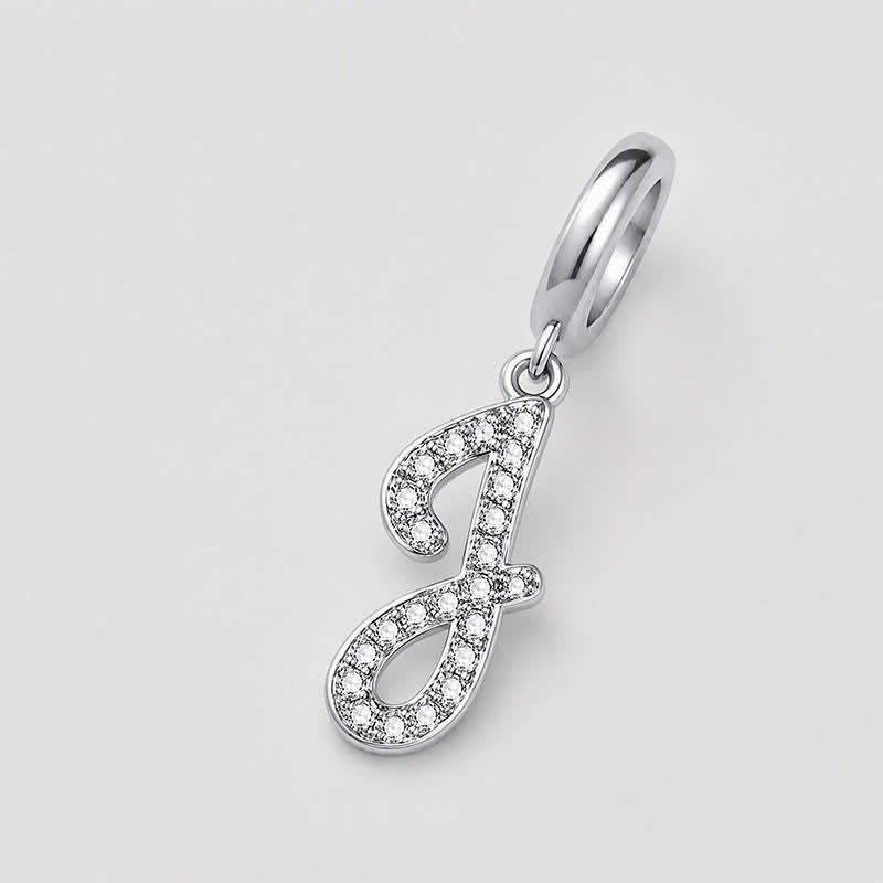 TaleClasp Elegant Script Letter J Silver Tone Initial Charm - image 3