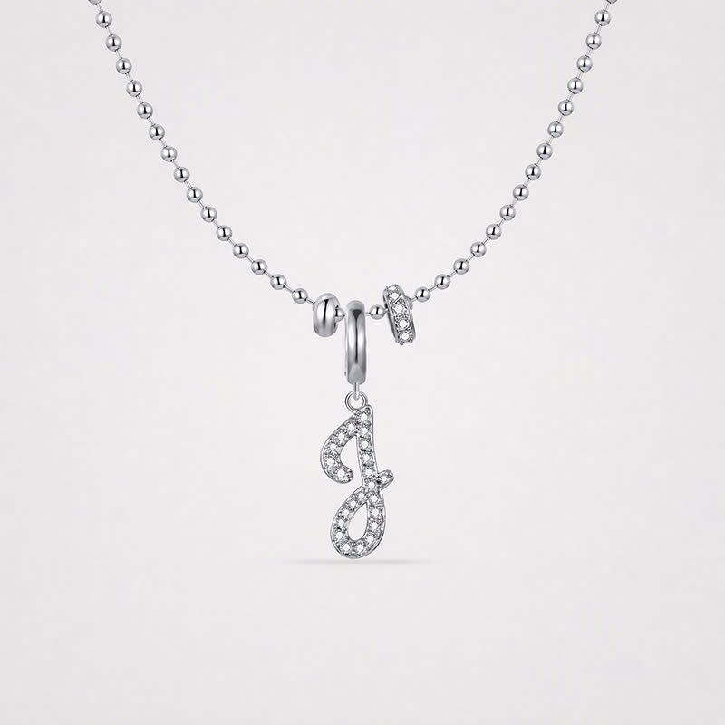 TaleClasp Elegant Script Letter J Silver Tone Initial Charm - image 4