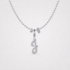 TaleClasp Elegant Script Letter J Silver Tone Initial Charm - image 4