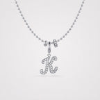 TaleClasp Elegant Script Letter K Silver Tone Initial Charm - image 4