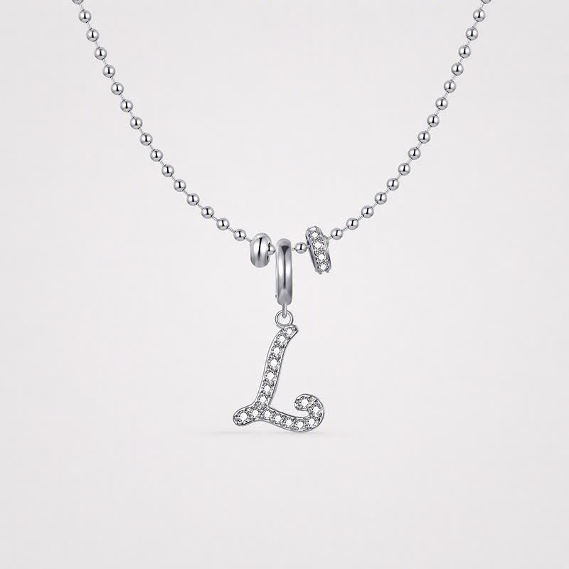 TaleClasp Elegant Script Letter L Silver Tone Initial Charm - image 4