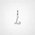 TaleClasp Elegant Script Letter L Silver Tone Initial Charm - Silver - image 0