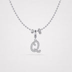 TaleClasp Elegant Script Letter Q Silver Tone Initial Charm - image 4