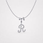 TaleClasp Elegant Script Letter R Silver Tone Initial Charm - image 4