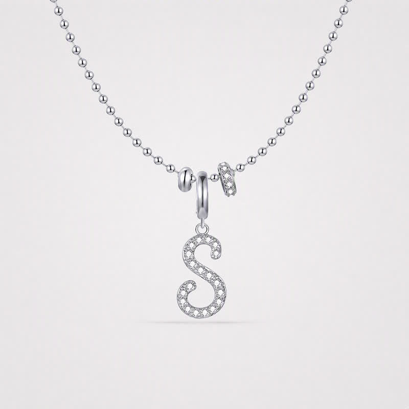 TaleClasp Elegant Script Letter S Silver Tone Initial Charm - image 4