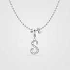 TaleClasp Elegant Script Letter S Silver Tone Initial Charm - image 4