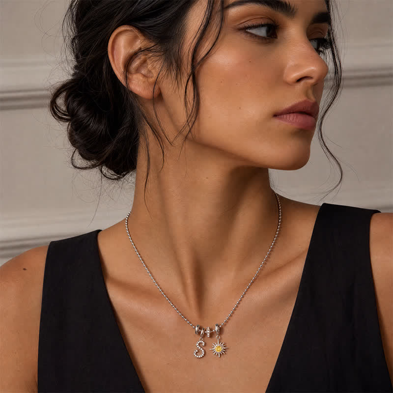 TaleClasp Elegant Script Letter S Silver Tone Initial Charm - image 2