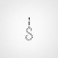 TaleClasp Elegant Script Letter S Silver Tone Initial Charm - Silver - image 0
