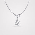 TaleClasp Elegant Script Letter U Silver Tone Initial Charm - image 4