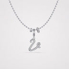 TaleClasp Elegant Script Letter V Silver Tone Initial Charm - image 4