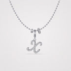 TaleClasp Elegant Script Letter X Silver Tone Initial Charm - image 4
