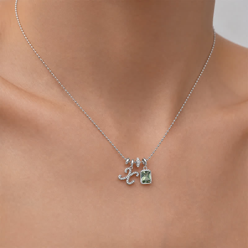 TaleClasp Elegant Script Letter X Silver Tone Initial Charm - image 1