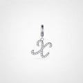 TaleClasp Elegant Script Letter X Silver Tone Initial Charm - Silver - image 0