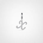 TaleClasp Elegant Script Letter X Silver Tone Initial Charm - Silver - image 0