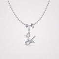 TaleClasp Elegant Script Letter Y Silver Tone Initial Charm - Silver - image 4