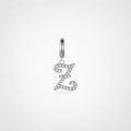 TaleClasp Elegant Script Letter Z Silver Tone Initial Charm - Silver - image 0