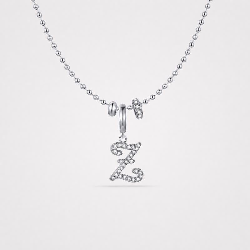 TaleClasp Elegant Script Letter Z Silver Tone Initial Charm - image 4