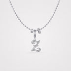 TaleClasp Elegant Script Letter Z Silver Tone Initial Charm - image 4