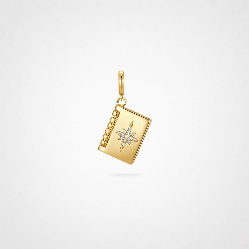 TaleClasp Book of Answers Charm - Gold - image 0