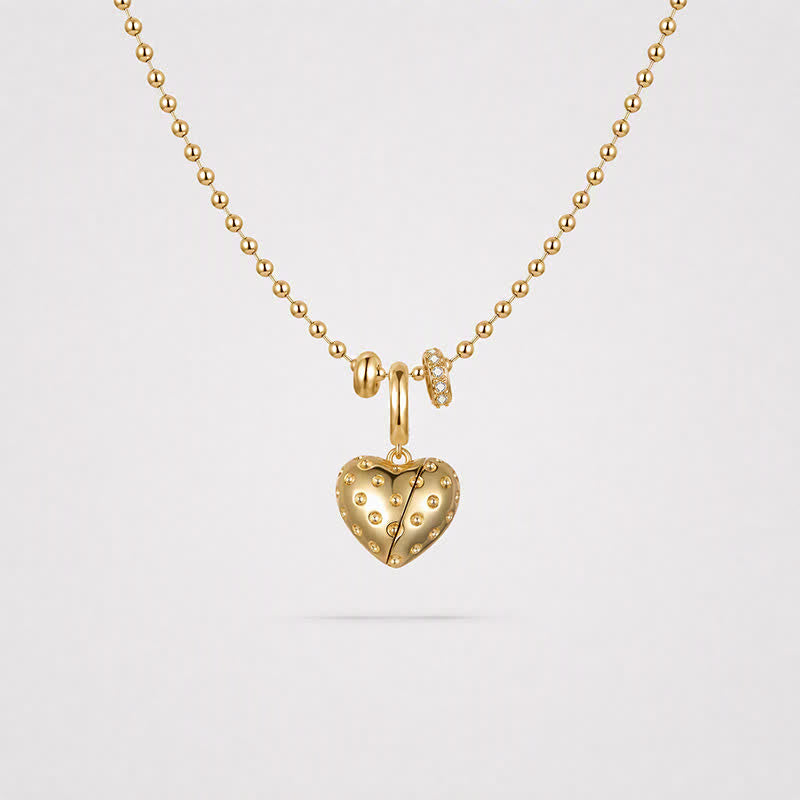 TaleClasp Pave Heart Locket Gold Tone Charm - image 4