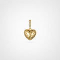 TaleClasp Pave Heart Locket Gold Tone Charm - Gold - image 0