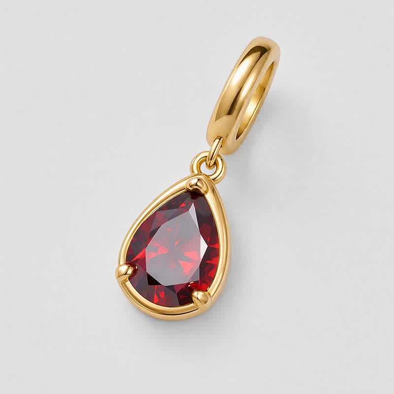 TaleClasp Dark Red Gemstone Charm - image 3