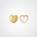 TaleClasp Romantic Heart C Pavé Pearl Glow Gold Tone Charm - Gold - image 0