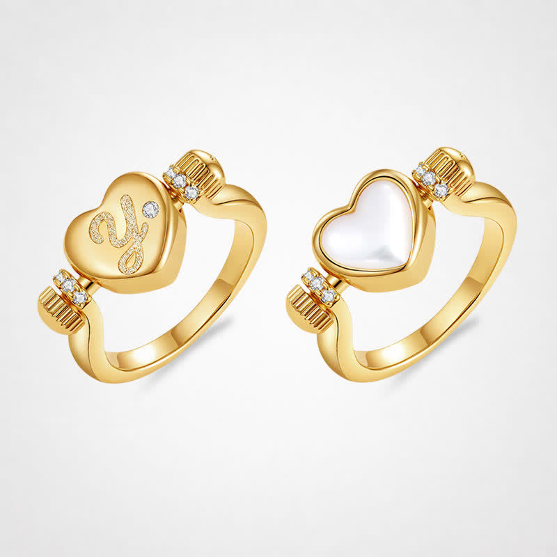 TaleClasp Golden Heart Letter Y Pearl Charm - image 4