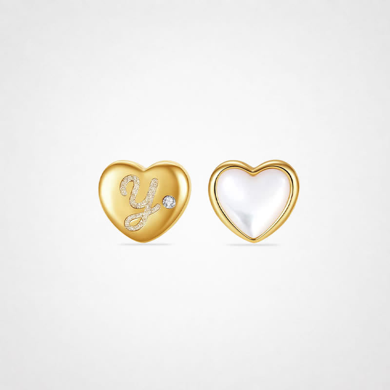 TaleClasp Golden Heart Letter Y Pearl Charm - image 0