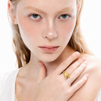 TaleClasp Golden Heart Letter Y Pearl Charm - image 2