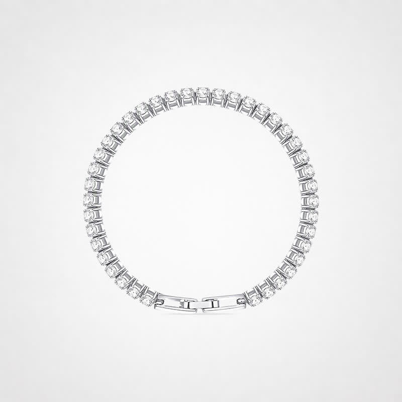 TaleClasp Classic Crystal Tennis Bracelet - White - image 0