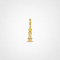 TaleClasp Vintage Gold Candle Holder Pendant Charm - Gold - image 0