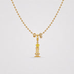 TaleClasp Vintage Gold Candle Holder Pendant Charm - image 4