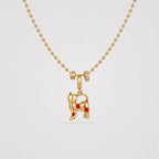 TaleClasp Playful Red Dot Cat Gold Tone Charm Pendant - image 4