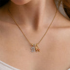 TaleClasp Playful Red Dot Cat Gold Tone Charm Pendant - image 1