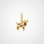 TaleClasp Spotted Puppy Gold Tone Charm - Gold - image 0
