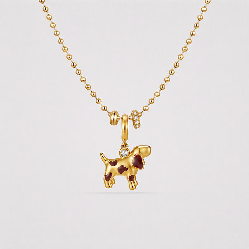 TaleClasp Spotted Puppy Gold Tone Charm - image 4