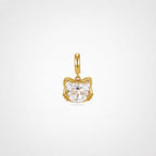 TaleClasp Double-Sided Crystal Cat Face Charm - image 0