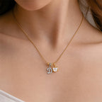 TaleClasp Double-Sided Crystal Cat Face Charm - image 1