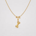 TaleClasp Crystal Paved Bone Charm - Gold - image 4