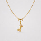TaleClasp Crystal Paved Bone Charm - Gold - image 4